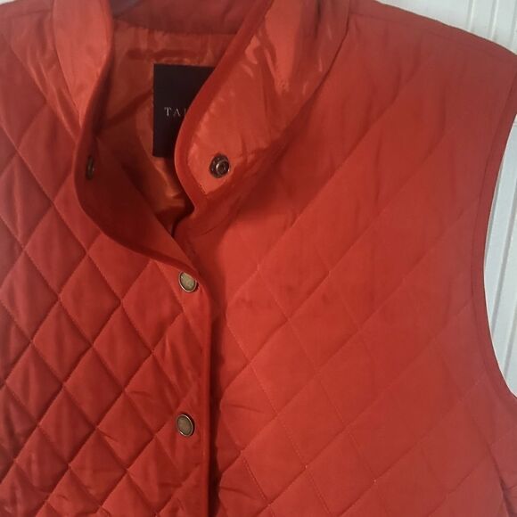 Talbots Burnt Orange Colored Quilted Vest - Picture 8 of 9